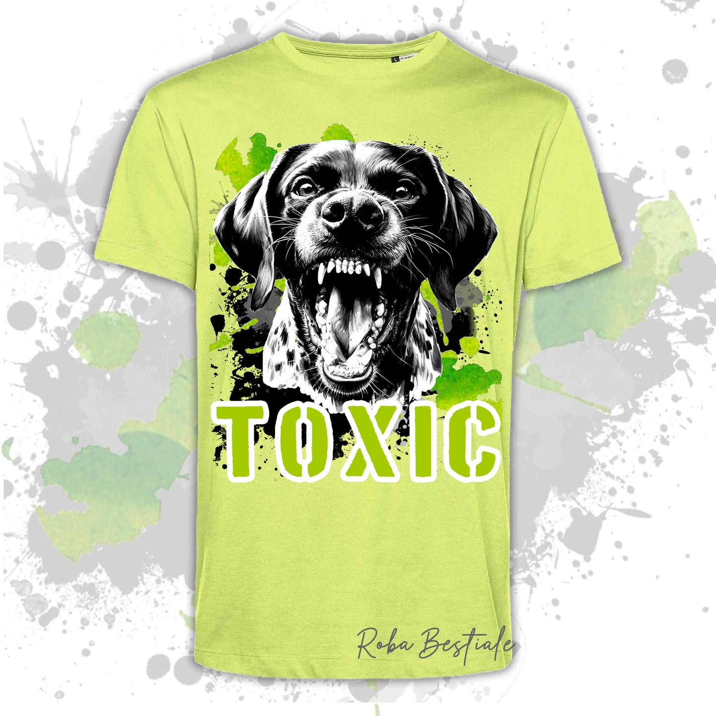T-Shirt TOXIC - CANE DA FERMA TEDESCO A PELO CORTO - KURZHAAR - Uomo o Donna, disponibile in tanti colori - dalla XS alla 5XL