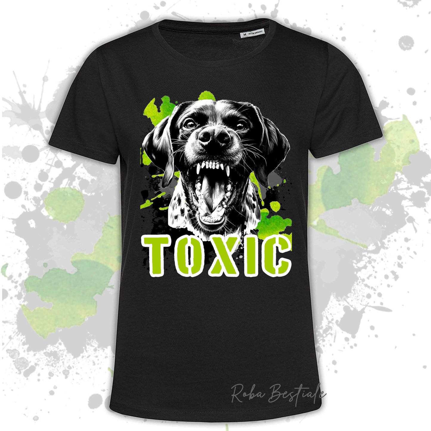 T-Shirt TOXIC - CANE DA FERMA TEDESCO A PELO CORTO - KURZHAAR - Uomo o Donna, disponibile in tanti colori - dalla XS alla 5XL