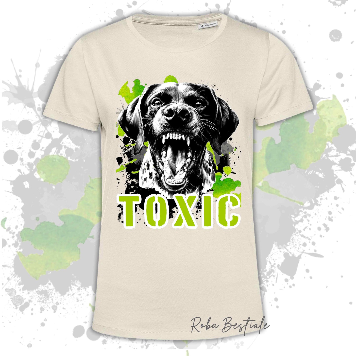 T-Shirt TOXIC - CANE DA FERMA TEDESCO A PELO CORTO - KURZHAAR - Uomo o Donna, disponibile in tanti colori - dalla XS alla 5XL