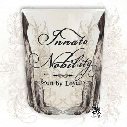 Tazza NOBILITY - CANE DA FERMA TEDESCO a Pelo Corto Roano Marrone - Manico ORO - 330 ml - in Ceramica