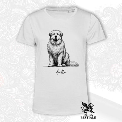 T-Shirt DOODLE - CANE DA MONTAGNA DEI PIRENEI - Bianca o Beige, da Uomo o da Donna - dalla XS alla 5XL