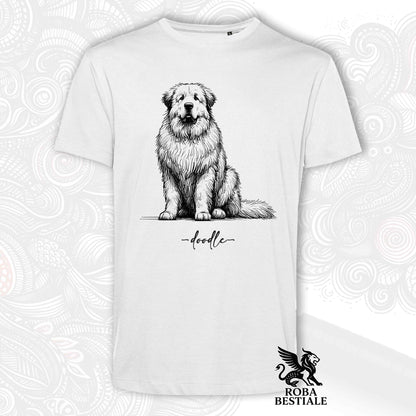 T-Shirt DOODLE - CANE DA MONTAGNA DEI PIRENEI - Bianca o Beige, da Uomo o da Donna - dalla XS alla 5XL