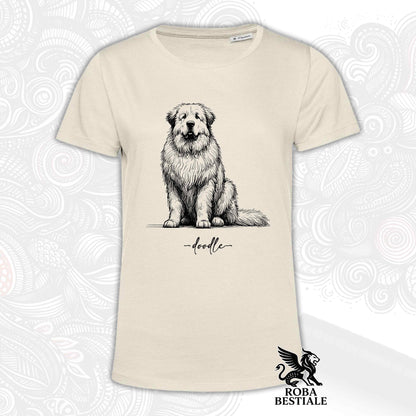 T-Shirt DOODLE - CANE DA MONTAGNA DEI PIRENEI - Bianca o Beige, da Uomo o da Donna - dalla XS alla 5XL
