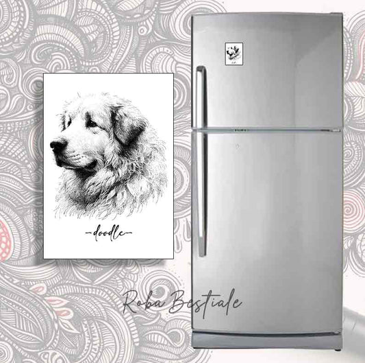 Magnete DOODLE - CANE DA MONTAGNA DEI PIRENEI
