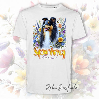 T-Shirt SPRING LOVE - SCOTTISH SHEEPDOG Tricolor