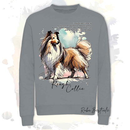 Felpa BEHAVIOR - CANE DA PASTORE SCOZZESE a Pelo Lungo Fulvo Zibellino - Girocollo, Unisex, in tanti colori! - dalla XS alla 3XL