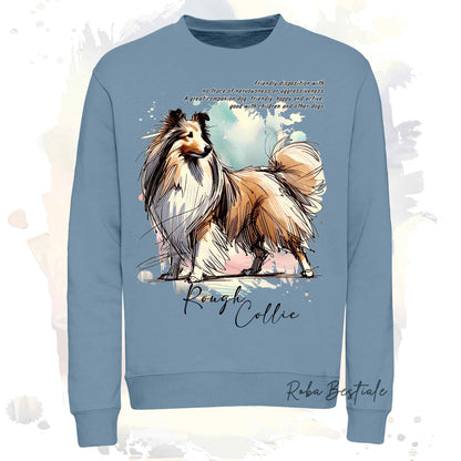 Felpa BEHAVIOR - CANE DA PASTORE SCOZZESE a Pelo Lungo Fulvo Zibellino - Girocollo, Unisex, in tanti colori! - dalla XS alla 3XL