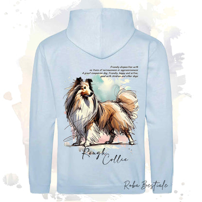Felpa BEHAVIOR - CANE DA PASTORE SCOZZESE a Pelo Lungo Fulvo Zibellino - Cappuccio e Tasconi, Unisex, in tanti colori - dalla XS alla 5XL