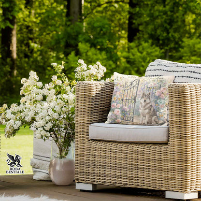 Cuscino SECRET GARDEN - CANE LUPO CECOSLOVACCO - 100% Tela di Cotone - 40x40 cm