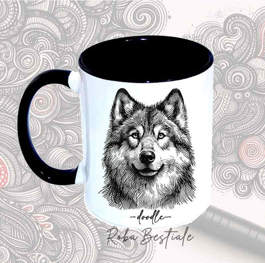 Tazza DOODLE - CANE LUPO CECOSLOVACCO