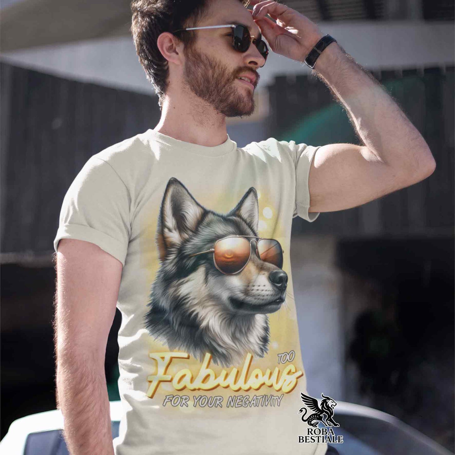 T-Shirt TOO FABULOUS - CZECHOSLOVAKIAN WOLFDOG - White or Beige, for Men or Women - from XS to 5XL