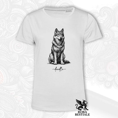 Doodle T-Shirt - Czechoslovakian Wolfdog - White or Beige, Men's or Women's - from XS to 5XL