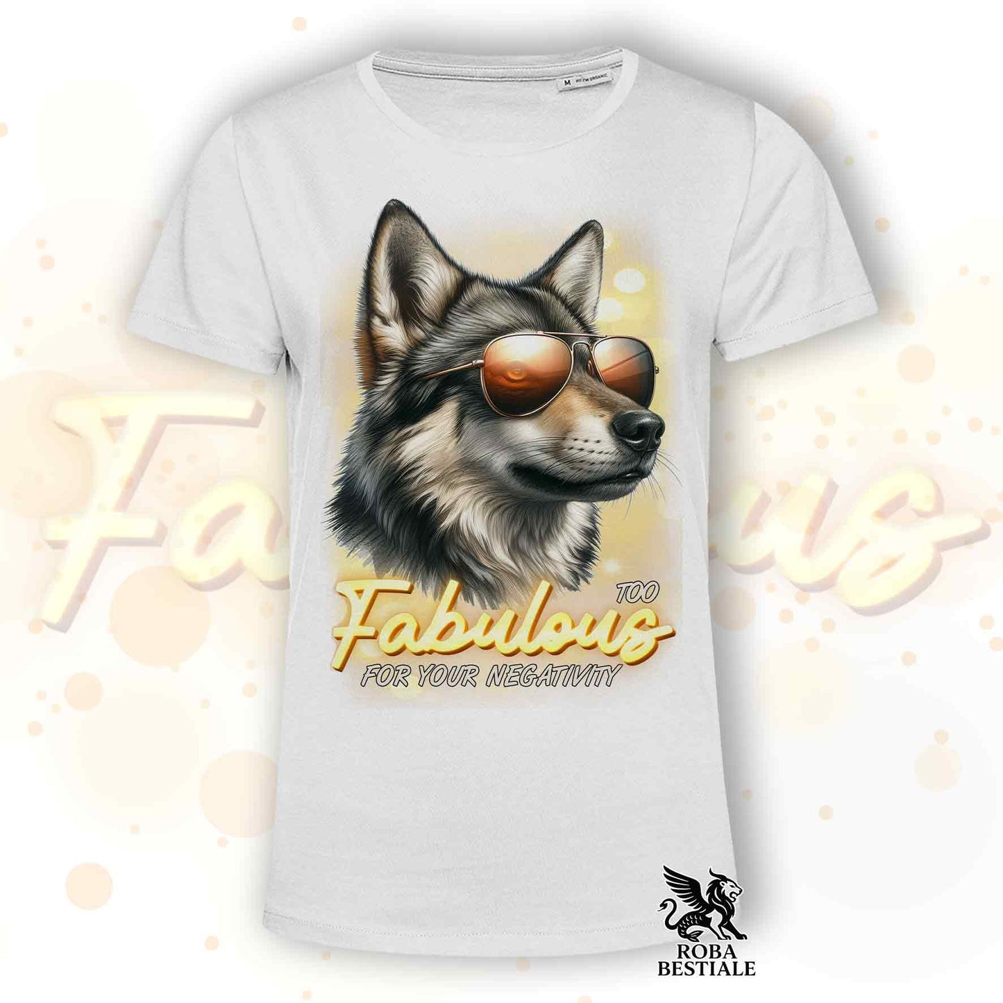 T-Shirt TOO FABULOUS - CZECHOSLOVAKIAN WOLFDOG - White or Beige, for Men or Women - from XS to 5XL