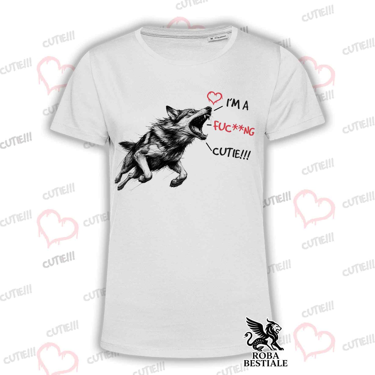 CUTIE T-Shirt - CZECHOSLOVAKIAN WOLFDOG - White or Beige, Men's or Women's - from XS to 5XL
