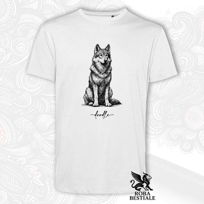 Doodle T-Shirt - Czechoslovakian Wolfdog - White or Beige, Men's or Women's - from XS to 5XL