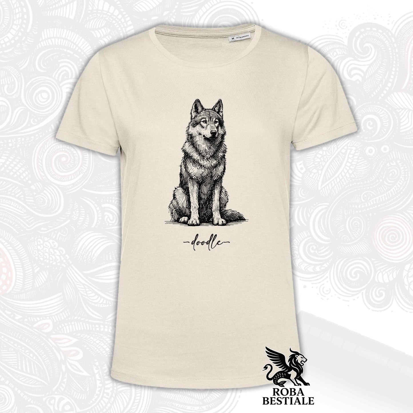 Doodle T-Shirt - Czechoslovakian Wolfdog - White or Beige, Men's or Women's - from XS to 5XL