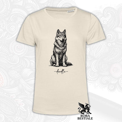Doodle T-Shirt - Czechoslovakian Wolfdog - White or Beige, Men's or Women's - from XS to 5XL