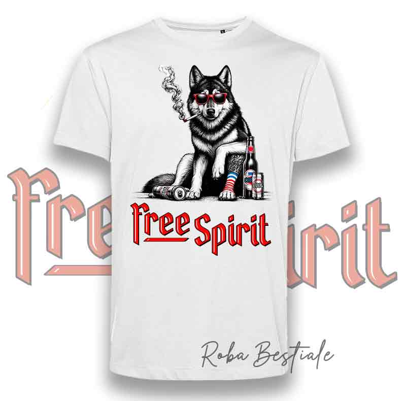 T-Shirt FREE SPIRIT - CANE LUPO CECOSLOVACCO