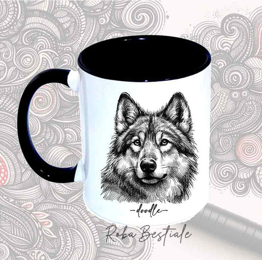 Tazza DOODLE - CANE LUPO DI SAARLOOS