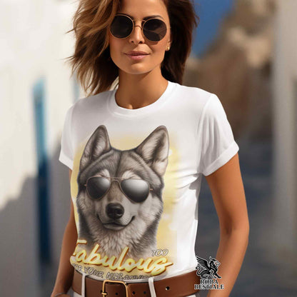 T-Shirt TOO FABULOUS - CANE LUPO DI SAARLOOS Grigio - Bianca o Beige, da Uomo o da Donna - dalla XS alla 5XL