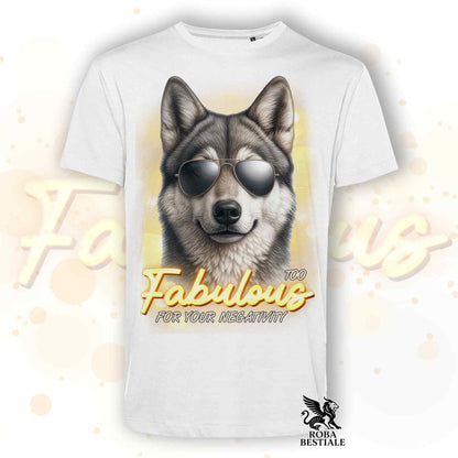 T-Shirt TOO FABULOUS - CANE LUPO DI SAARLOOS Grigio - Bianca o Beige, da Uomo o da Donna - dalla XS alla 5XL
