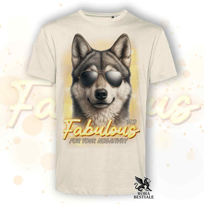 T-Shirt TOO FABULOUS - CANE LUPO DI SAARLOOS Grigio - Bianca o Beige, da Uomo o da Donna - dalla XS alla 5XL