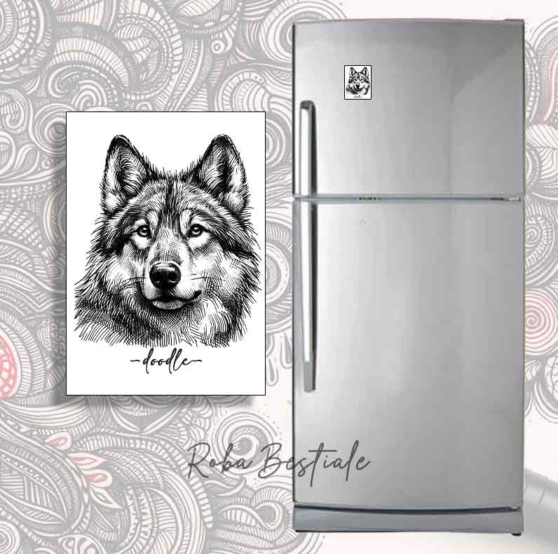 DOODLE magnet - SAARLOOS WOLF DOG