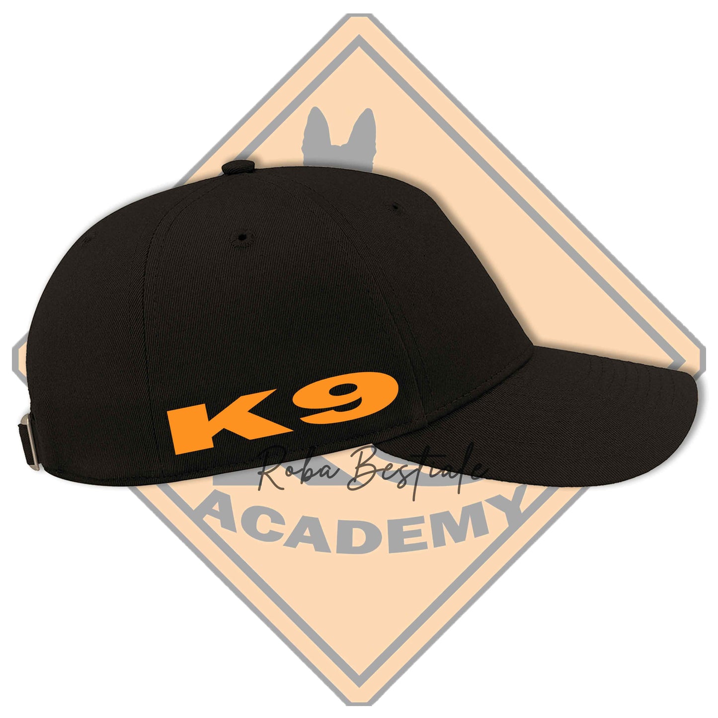 Cappellino K9 ACADEMY - 100% Cotone - Nero