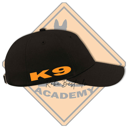 Cappellino K9 ACADEMY - 100% Cotone - Nero