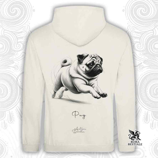 Felpa ACTION DOODLE - CARLINO Fulvo - Con Cappuccio e Tasconi, diversi colori, Unisex - dalla XS alla 3XL