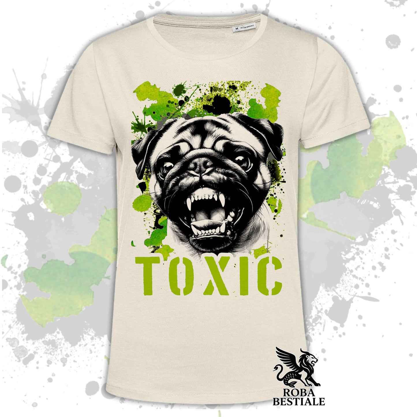 T-Shirt TOXIC - CARLINO - Bianca, Beige o Nera, dalla XS alla 5XL