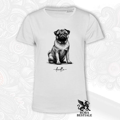 T-Shirt DOODLE - CARLINO - Bianca o Beige, da Uomo o da Donna - dalla XS alla 5XL