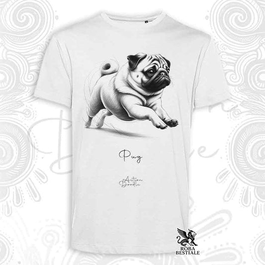T-Shirt ACTION DOODLE - CARLINO Fulvo - Bianca o Beige, da Uomo o da Donna - dalla XS alla 5XL