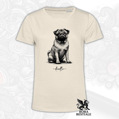 T-Shirt DOODLE - CARLINO - Bianca o Beige, da Uomo o da Donna - dalla XS alla 5XL