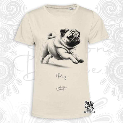 T-Shirt ACTION DOODLE - CARLIN Fauve - Blanche ou Beige, pour Homme ou pour Femme - du XS au 5XL