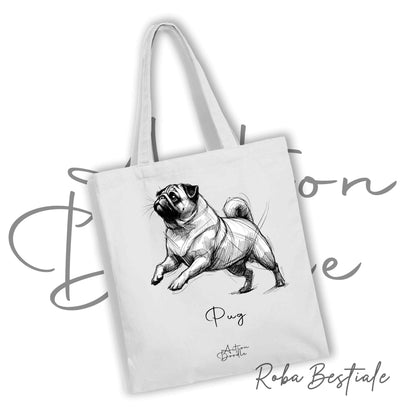 Shopper ACTION DOODLE - CARLINO 1 - Diversi colori disponibili, 100% Cotone