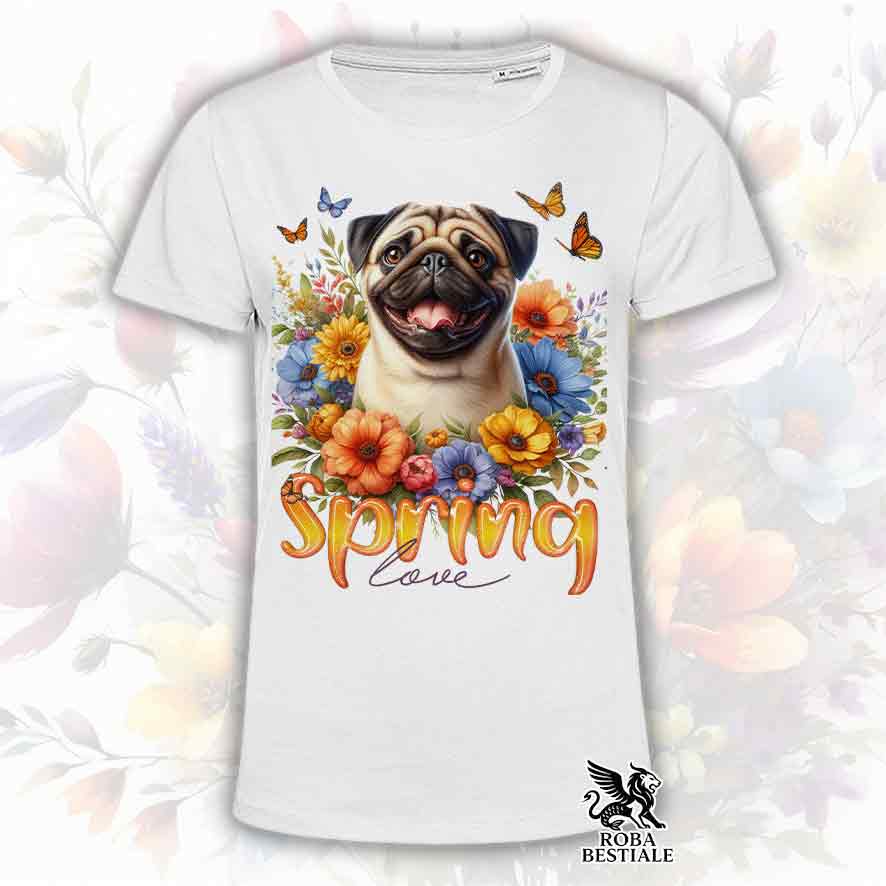 T-Shirt SPRING LOVE - CARLINO Fulvo - Bianca o Beige, da Uomo o da Donna - dalla XS alla 5XL