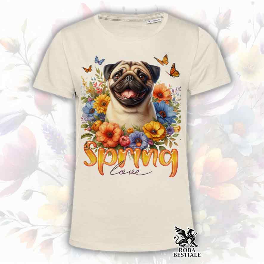 T-Shirt SPRING LOVE - CARLINO Fulvo - Bianca o Beige, da Uomo o da Donna - dalla XS alla 5XL