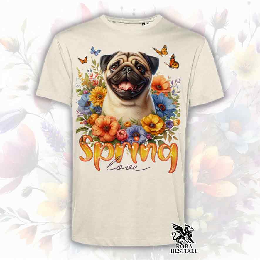T-Shirt SPRING LOVE - CARLINO Fulvo - Bianca o Beige, da Uomo o da Donna - dalla XS alla 5XL