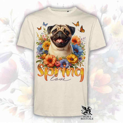 T-Shirt SPRING LOVE - CARLINO Fulvo - Bianca o Beige, da Uomo o da Donna - dalla XS alla 5XL