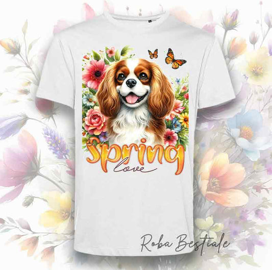 SPRING LOVE T-Shirt - CAVALIER KING CHARLES SPANIEL Blenheim