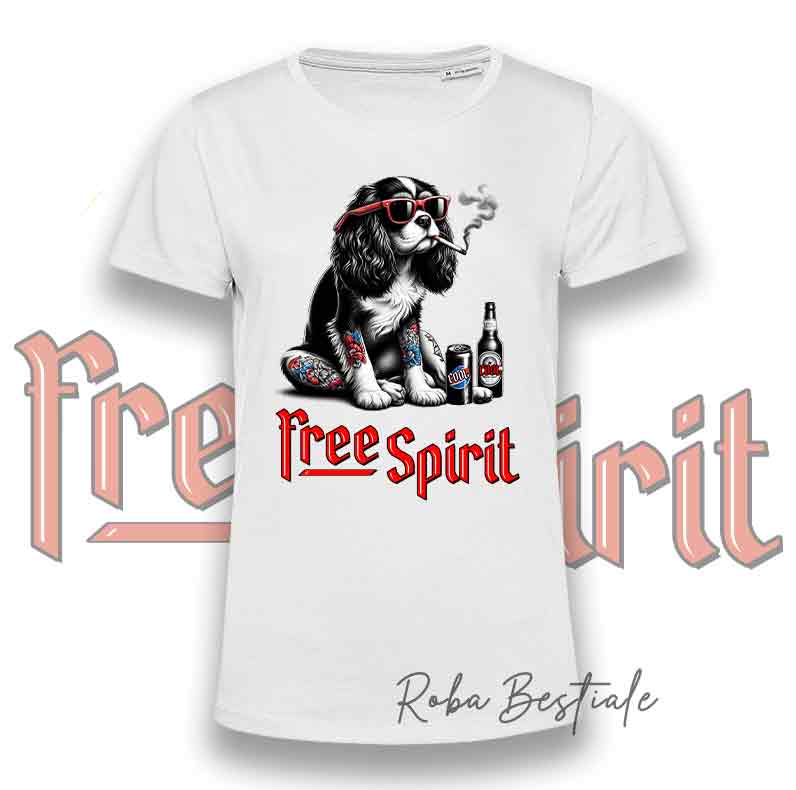 T-Shirt FREE SPIRIT - CAVALIER KING CHARLES SPANIEL