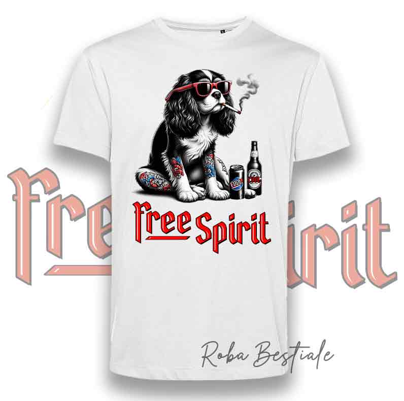 T-Shirt FREE SPIRIT - CAVALIER KING CHARLES SPANIEL