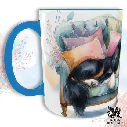 Tazza SOFT LIFE - CAVALIER KING CHARLES SPANIEL Black Tricolor - In Ceramica, colore a scelta - 330 ml