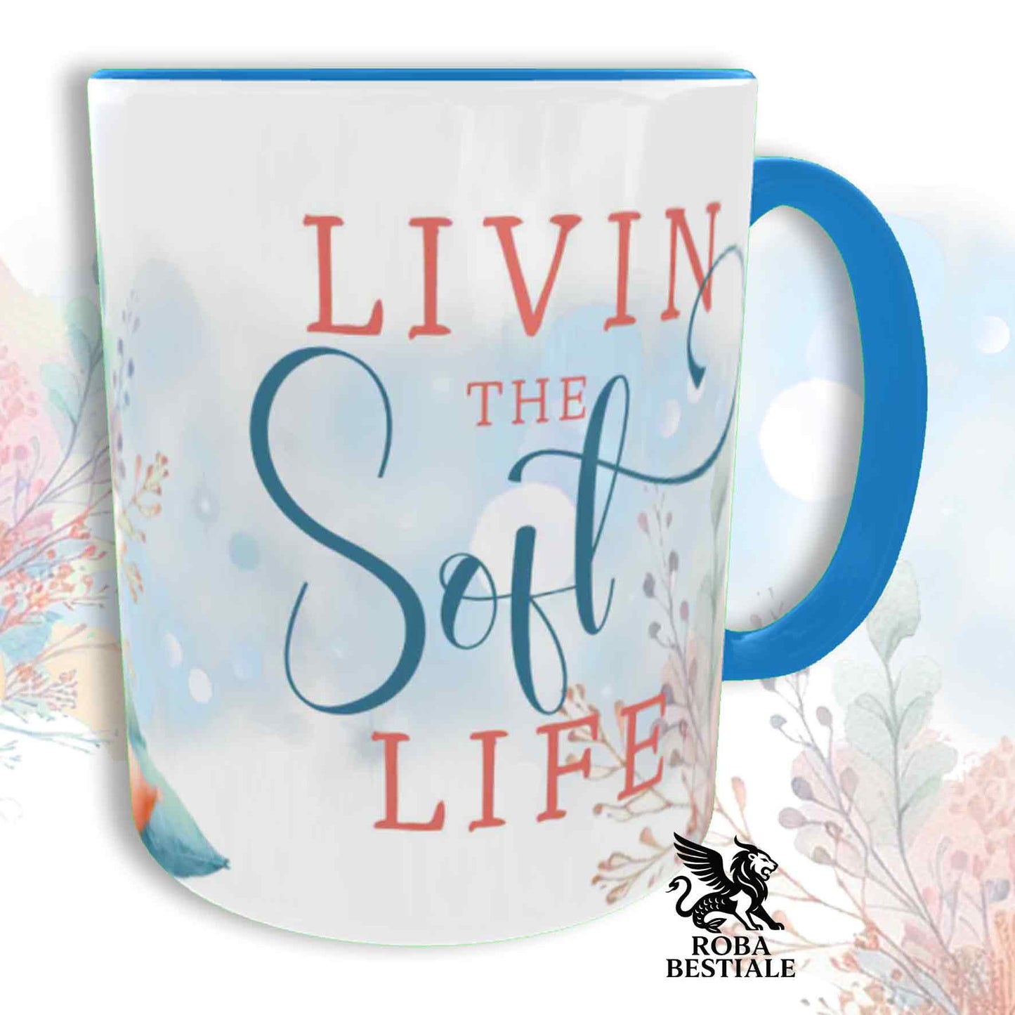 Tazza SOFT LIFE - CAVALIER KING CHARLES SPANIEL Black Tricolor - In Ceramica, colore a scelta - 330 ml
