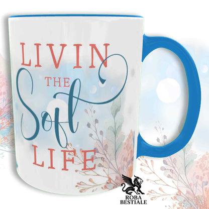 Tazza SOFT LIFE - CAVALIER KING CHARLES SPANIEL Black Tricolor - In Ceramica, colore a scelta - 330 ml