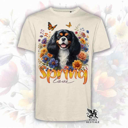 SPRING LOVE T-Shirt - CAVALIER KING CHARLES SPANIEL Black Tricolor