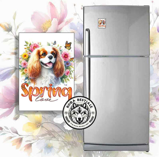 SPRING LOVE magnet - CAVALIER KING CHARLES SPANIEL