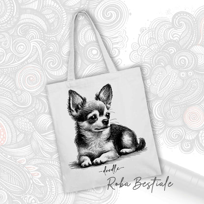 DOODLE Elegance Shopper - Short-Haired CHIHUAHUA - Various Colors Available, 100% Cotton
