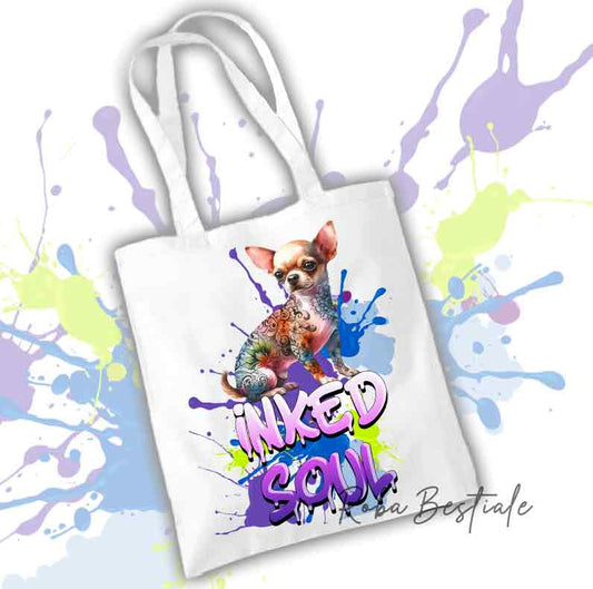Shopper INKED SOUL - CHIHUAHUA a Pelo Corto Crema